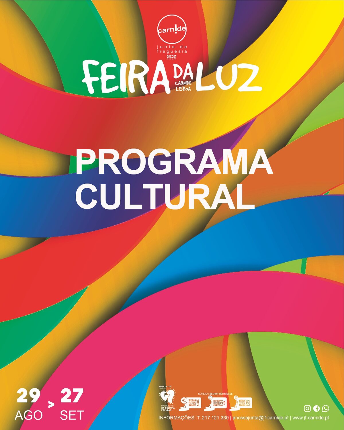 Capa do programa cultural da Feira da Luz 2026