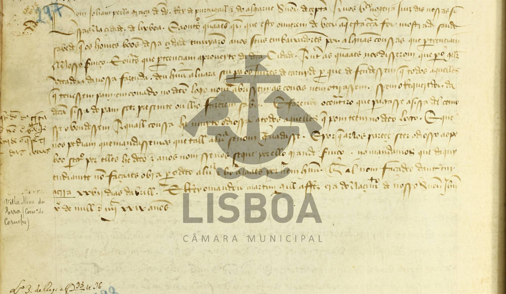 Documento de D. João I regulamentando as covas de pão em Carnide, 1429