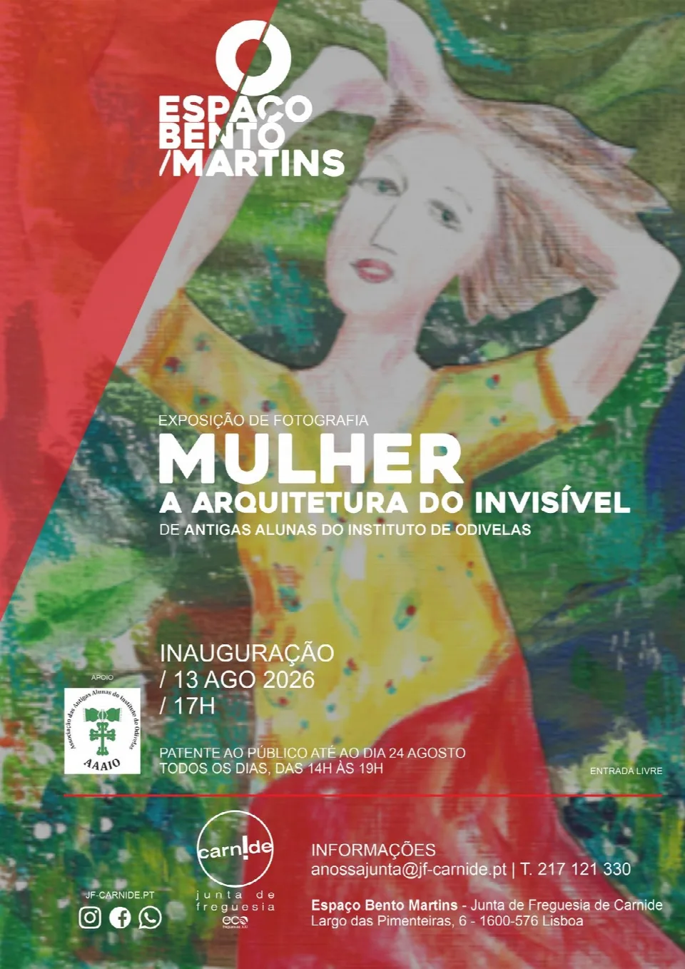 Cartaz: Exposição «Mulher, a arquitetura do Invisível»