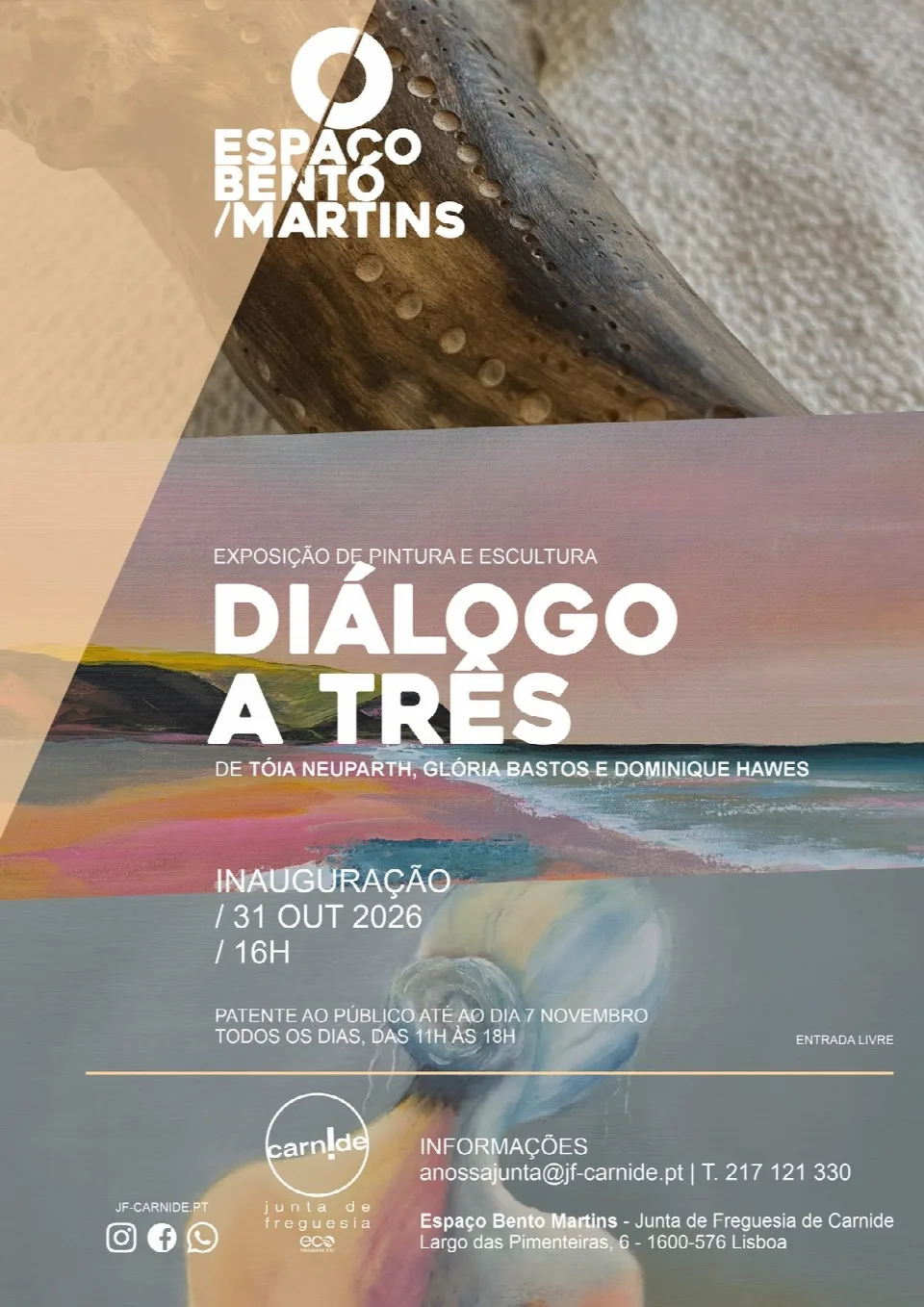 Cartaz: Exposição «Diálogo a Três»